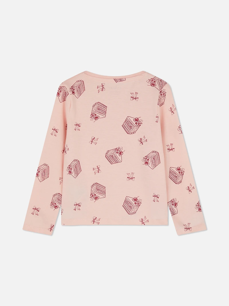 1.5-8yrs | Cake Print Long Sleeve T-Shirt