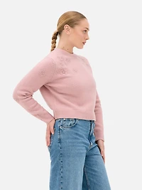 Embroidered Floral Sweater