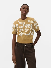 Floral Jacquard Knit Sweater