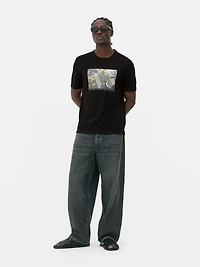 Taxi Graphic Short-Sleeved T-Shirt