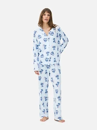 Disney Printed Boyfriend Pajama Set