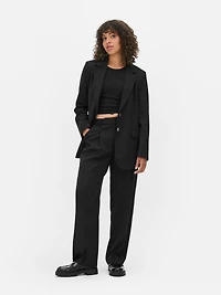 Women's Black Lila Straight Leg Pants