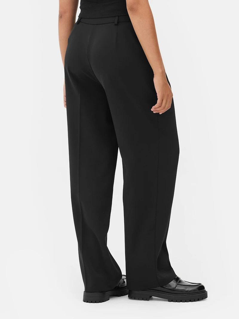 Women's Black Lila Straight Leg Pants