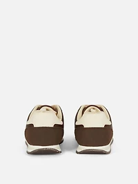 Panelled Lace-Up Sneakers