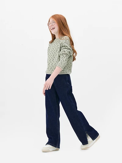 Girls Indigo 7-15yrs | Wide Leg Jeans