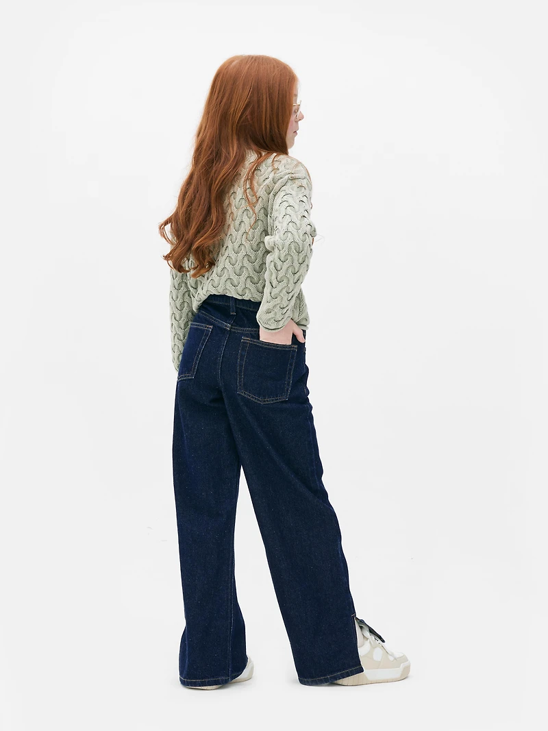 Girls Indigo 7-15yrs | Wide Leg Jeans