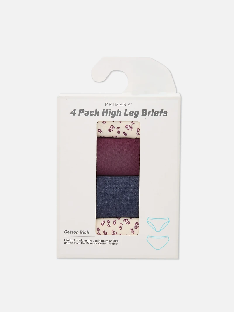 4pk High Waisted Briefs