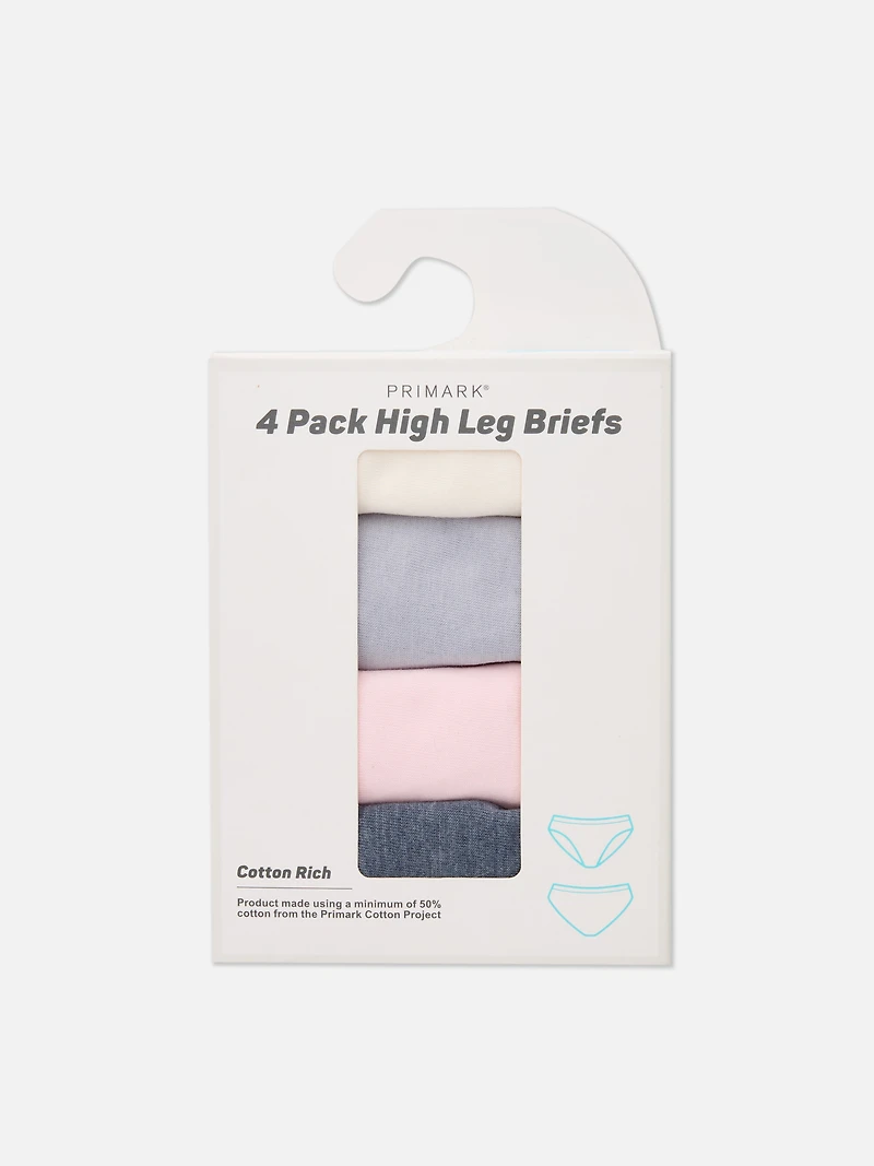 4-Pack High Leg Briefs