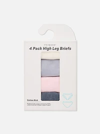 4-Pack High Leg Briefs