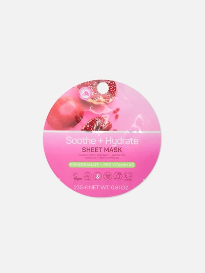 PS... Pomegranate and Pro Vitamin B5 Sheet Mask