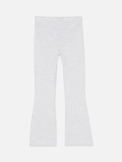 Girls Gray Heather 7-15yrs | Flare Leggings
