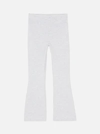 Girls Gray Heather 7-15yrs | Flare Leggings