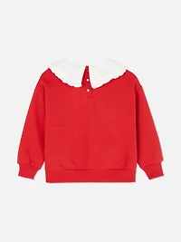 1.5-8yrs | Peter Pan Collar Graphic Sweatshirt