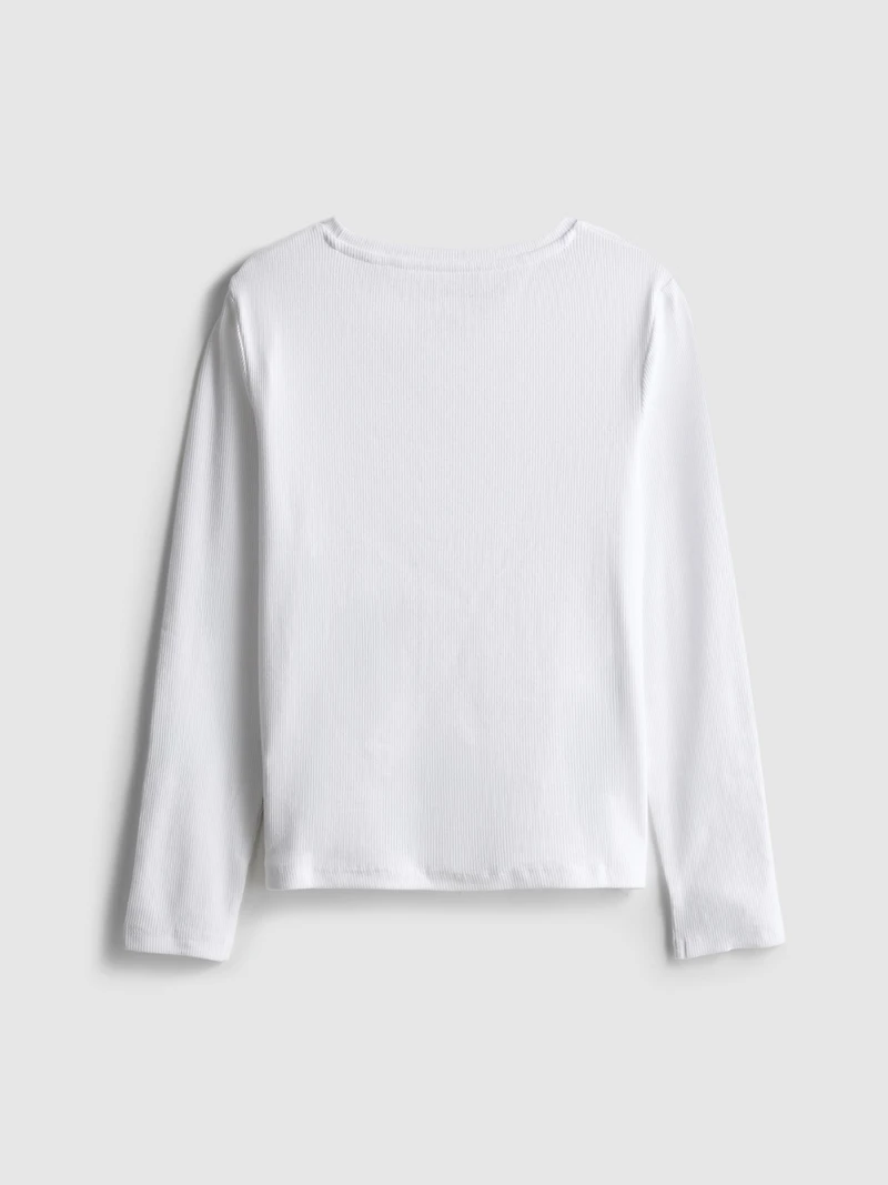 7-15yrs | Ribbed Long-Sleeve T-Shirt