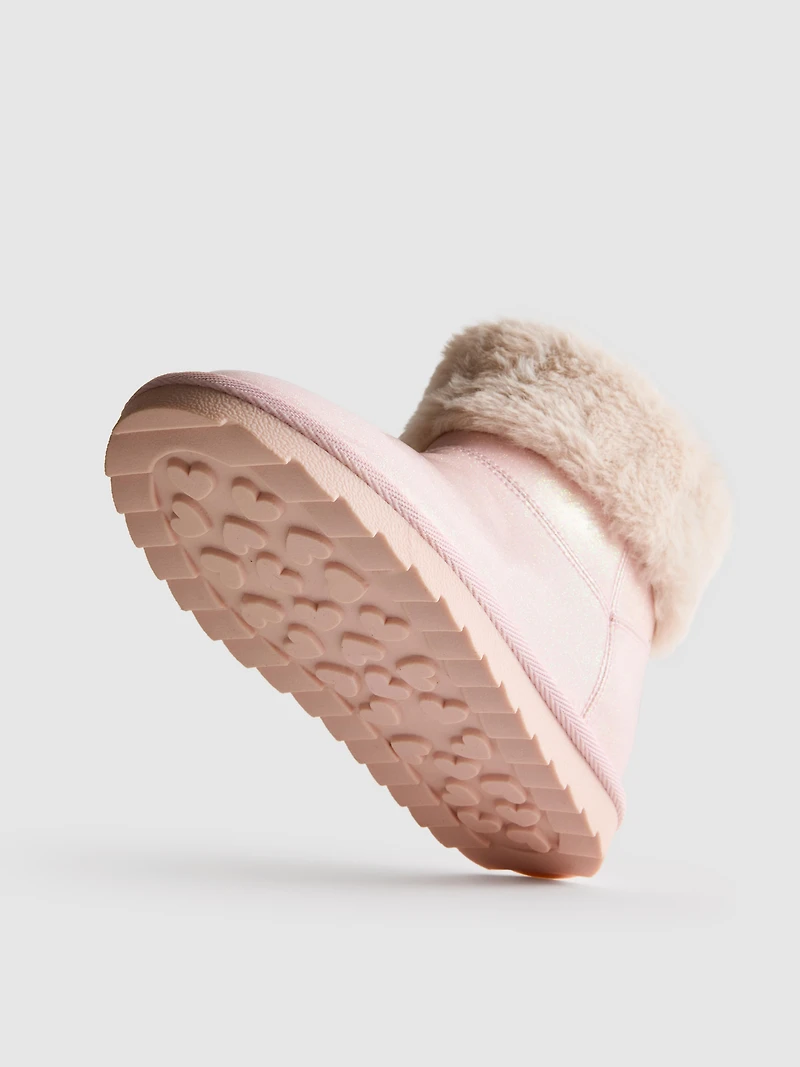 Ombré Glitter Snug Ankle Boots