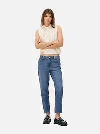 Women's Mid Blue Straight Leg Slim Jeans