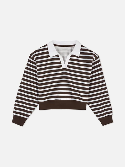 7-15yrs | Stripe Rugby Sweatshirt
