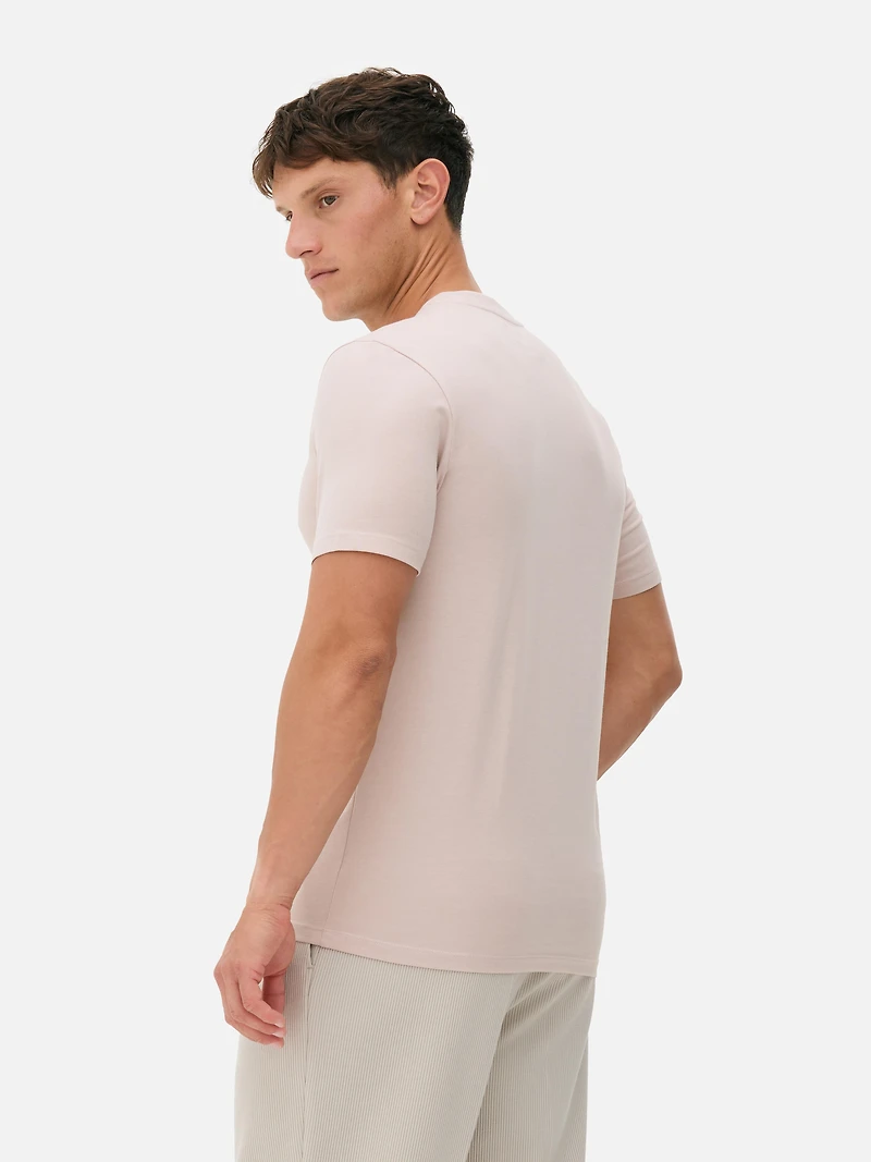 Men's Pink Slim Fit T-Shirt