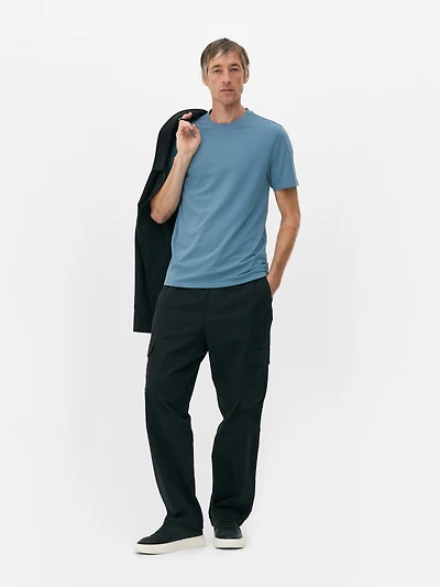 Men's Turquoise Slim Fit T-Shirt