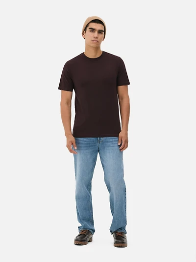 Men's Dark Purple Slim Fit T-Shirt