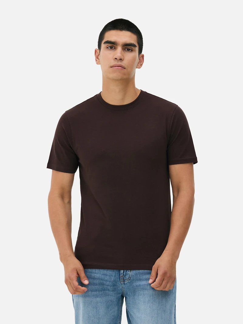 Men's Dark Purple Slim Fit T-Shirt