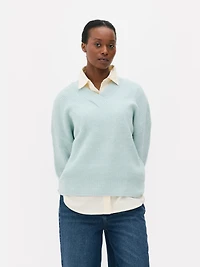 Ribbed V-Neck Sweater