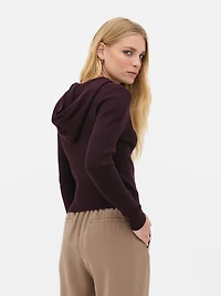 Ribbed Half-Zip Hoodie