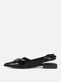 Pointed Eyelet Ballet Flats