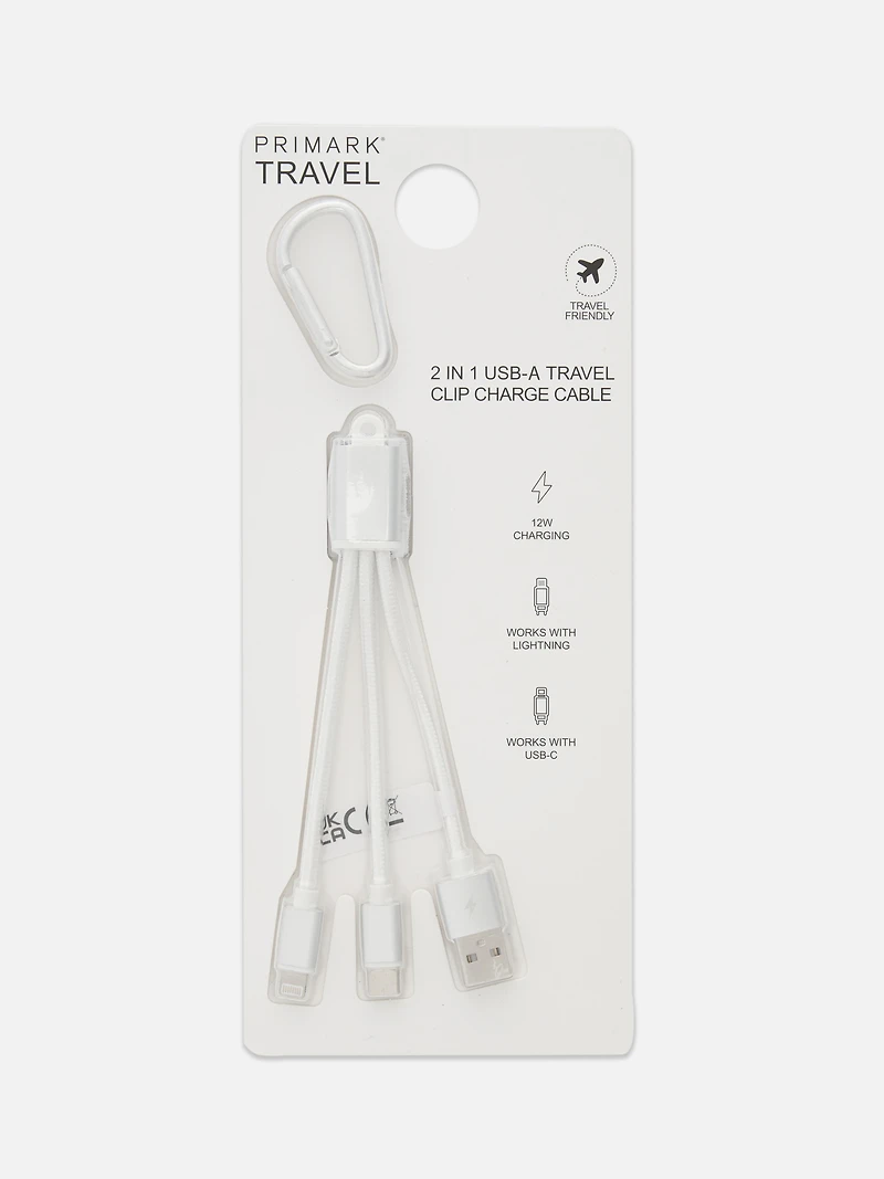 Silver 2-IN-1 Charging Cable