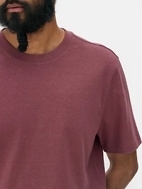 Men's Burgundy Regular Fit T-Shirt