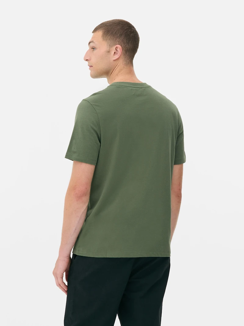 Men's Green Regular Fit T-Shirt