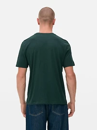 Men's Dark Green Regular Fit T-Shirt
