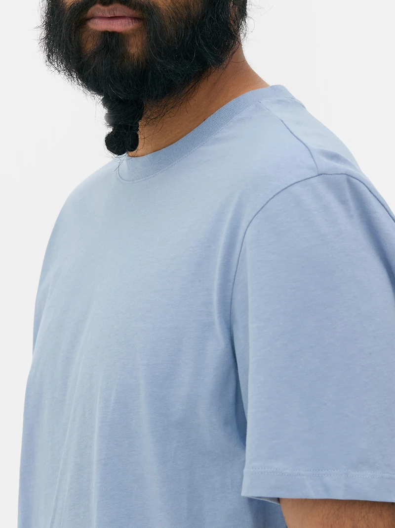 Men's Light Blue Regular Fit T-Shirt