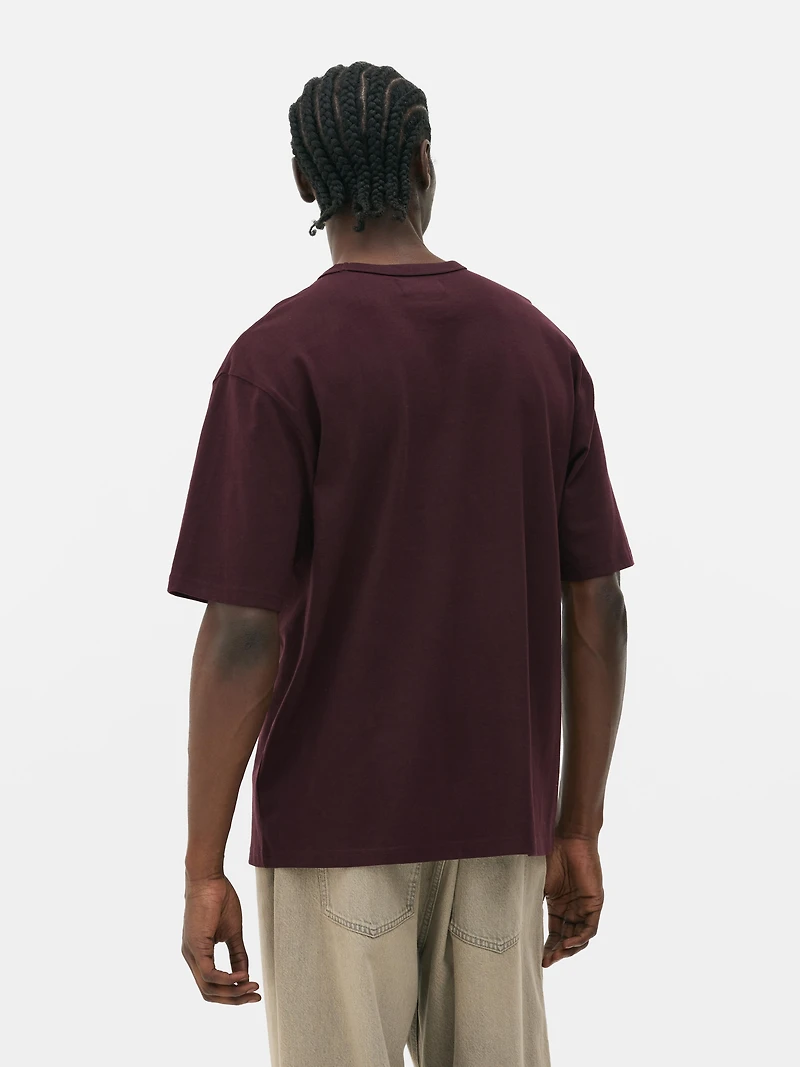 Men's Dark Purple Regular Fit T-Shirt