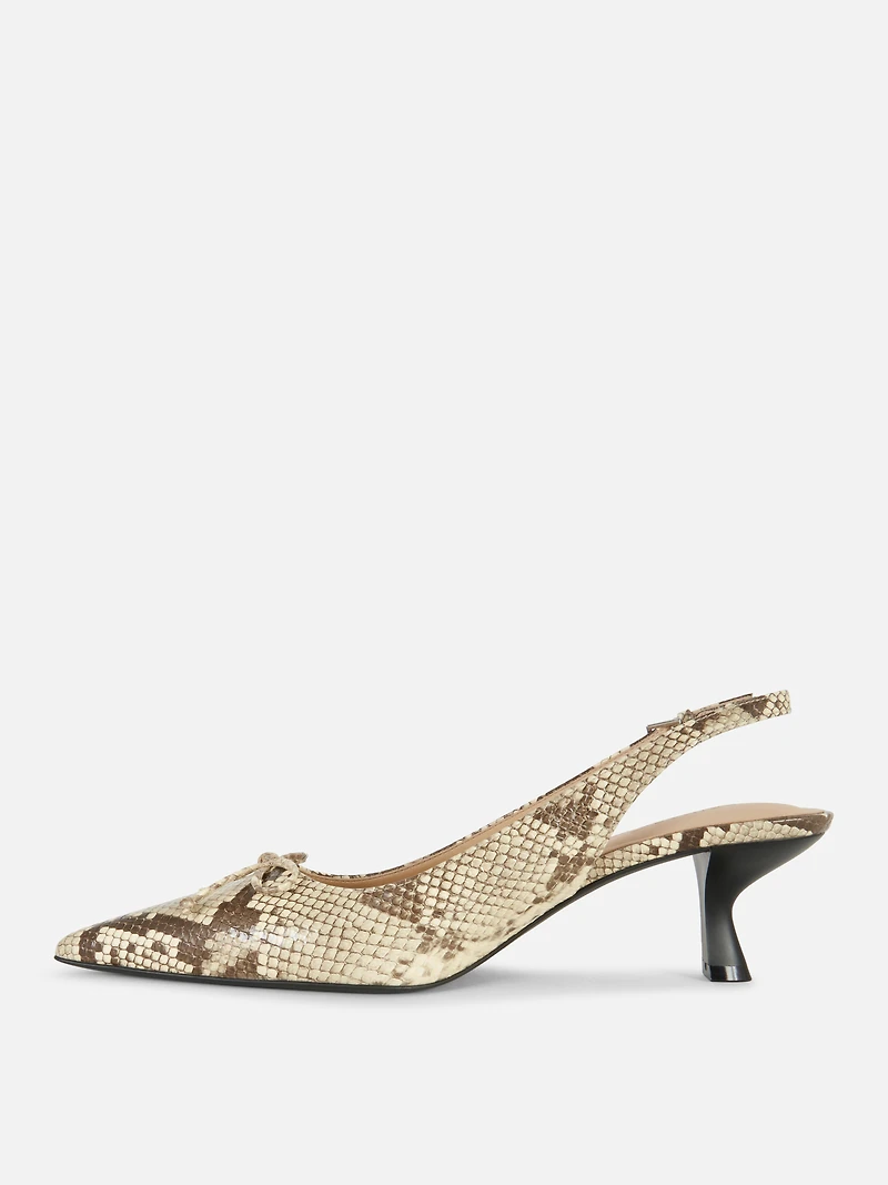 Pointed Slingback Heels