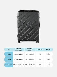 Ribbed Hard Shell Suitcase
