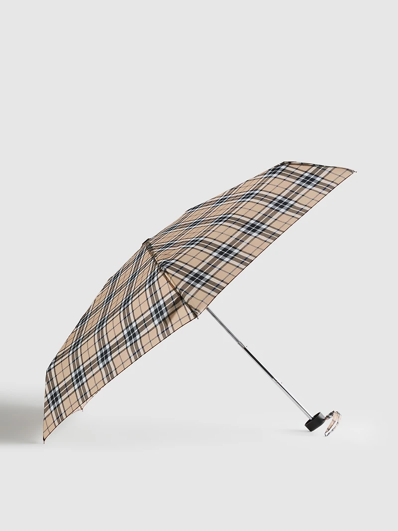 Checked Folding Umbrella