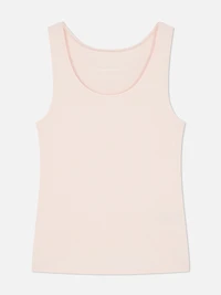 Women's Light Pink Scoop Neck Stretch Vest