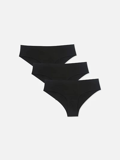 3-Pack Invisible Black Briefs