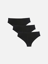3-Pack Invisible Black Briefs