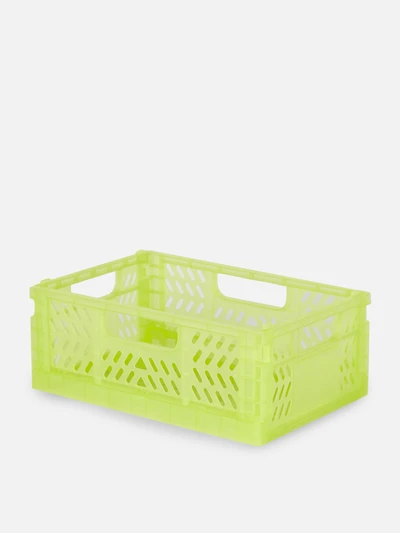 Lime Mini Collapsable Storage Basket