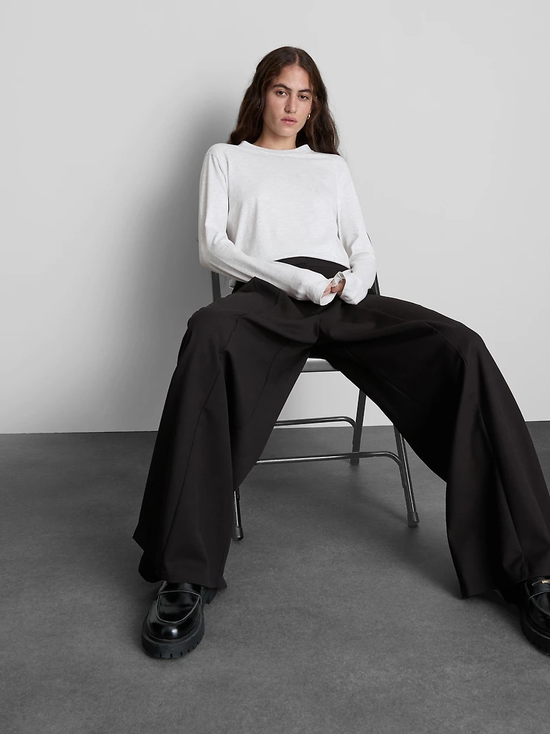 Women's Gray Heather Essential Cotton Crewneck Tee