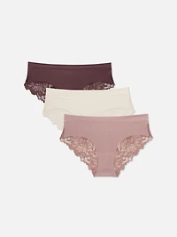 3pk Invisible Brazilian Lace Briefs