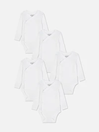0-24mths | 5pk Long-Sleeve Wrap Onesies