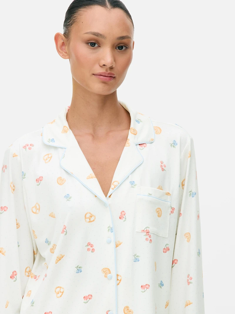 Cozy Printed Boyfriend Pajamas