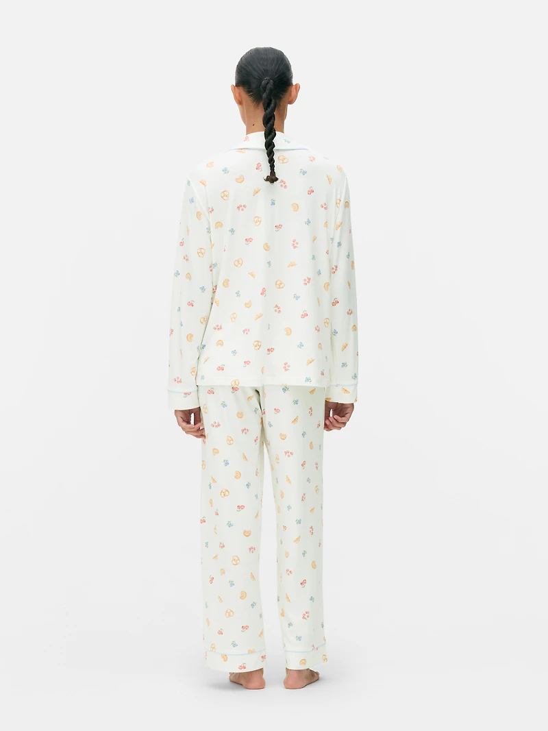 Cozy Printed Boyfriend Pajamas