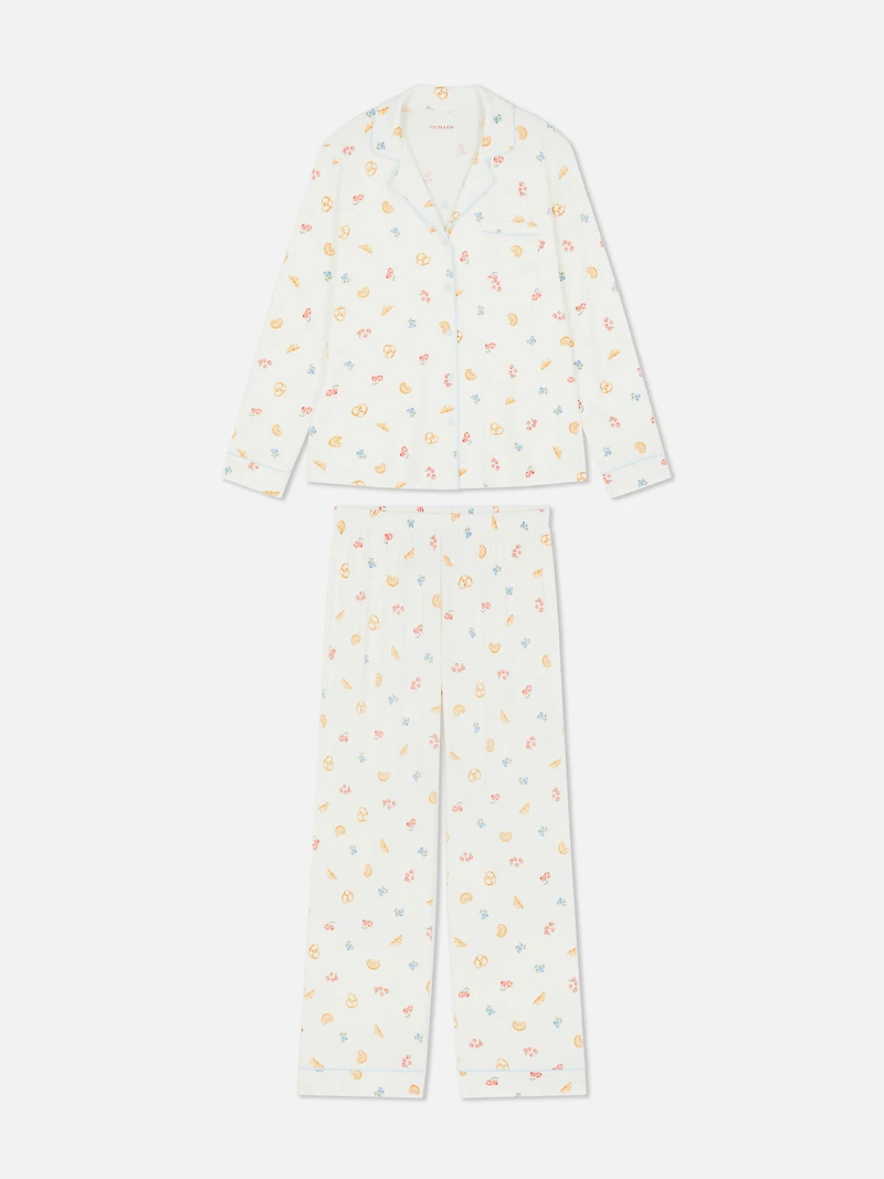 Cozy Printed Boyfriend Pajamas