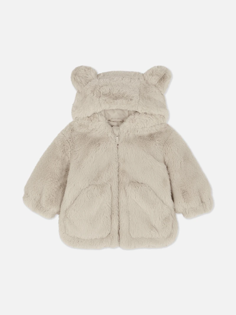 0-36mths | Faux Fur Bear Jacket