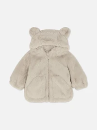 0-36mths | Faux Fur Bear Jacket