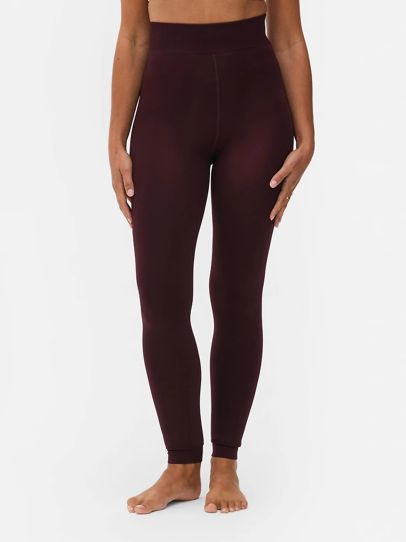 1pk Velvet Plush Footless Tights